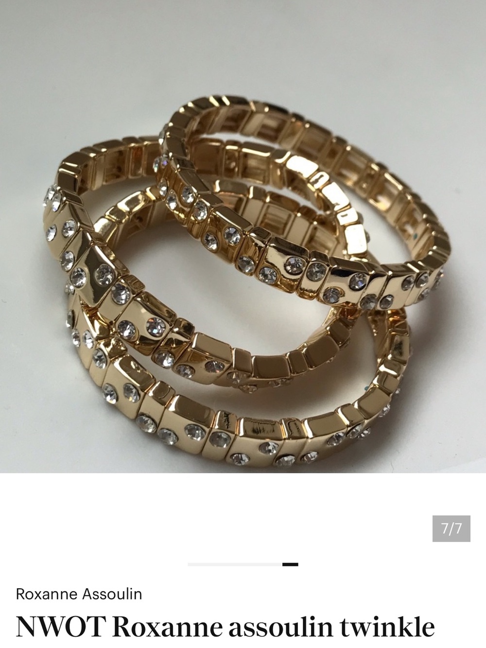 Set of three Roxanne Assoulin twinkle twinkle Stretch Bracelets - Picture 8 of 8